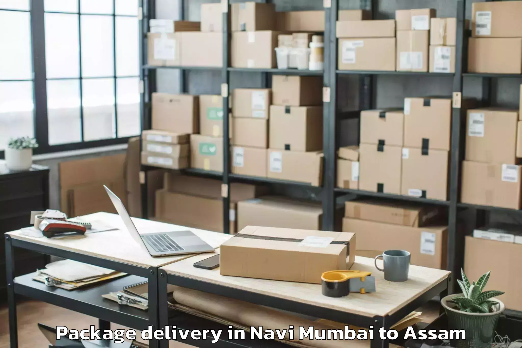 Easy Navi Mumbai to Salonibari Airport Tez Package Delivery Booking